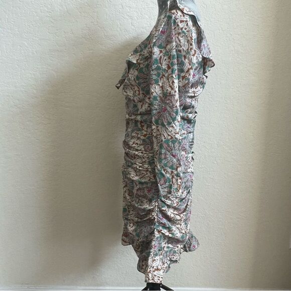 NWT Veronica Beard Lozano Ruched Crepe Mini Dress Women’s Size 10 - Picture 4 of 11